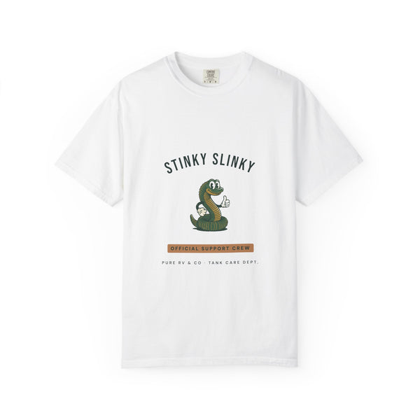 Stinky Slinky Official Support Crew Tee | RV Camping Shirt