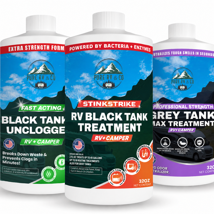 RV Tank Treatment Starter Kit | Black + Grey + Unclogger (3 Pack, 32 oz)