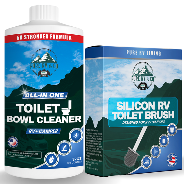 RV Toilet Bowl Cleaner Kit | Cleaner + Brush Set