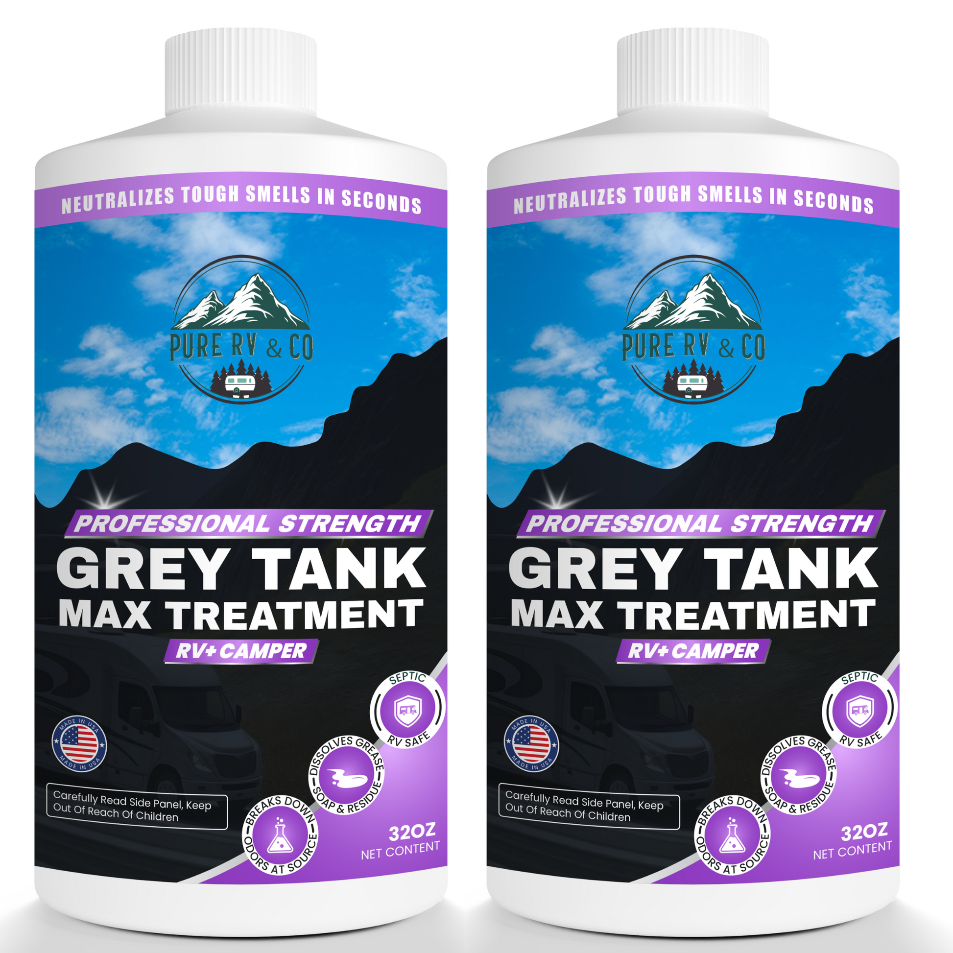 RV Grey Tank Treatment & Digester | Enzymatic Waste & Odor Eliminator for Grey & Black Water
