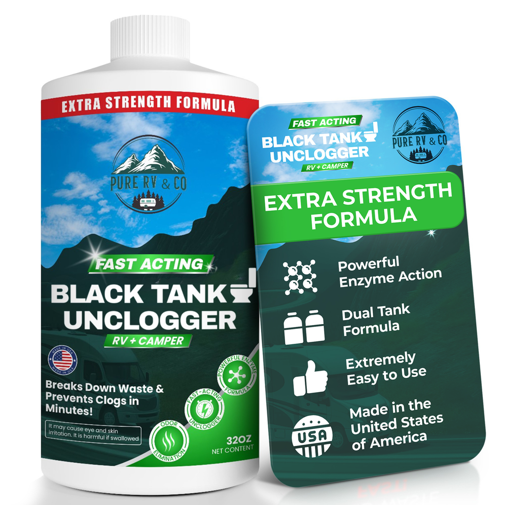 Extra-Strength RV Black Tank Unclogger | Fast-Acting Sludge & Pyramid Plug Dissolver