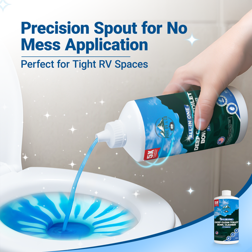 RV Toilet Bowl Cleaner with Easy Squirt Top – 5X Stronger Stain & Odor Eliminator – Sensor-Safe, Septic-Safe, Strong Formula (32 oz, Made in USA)