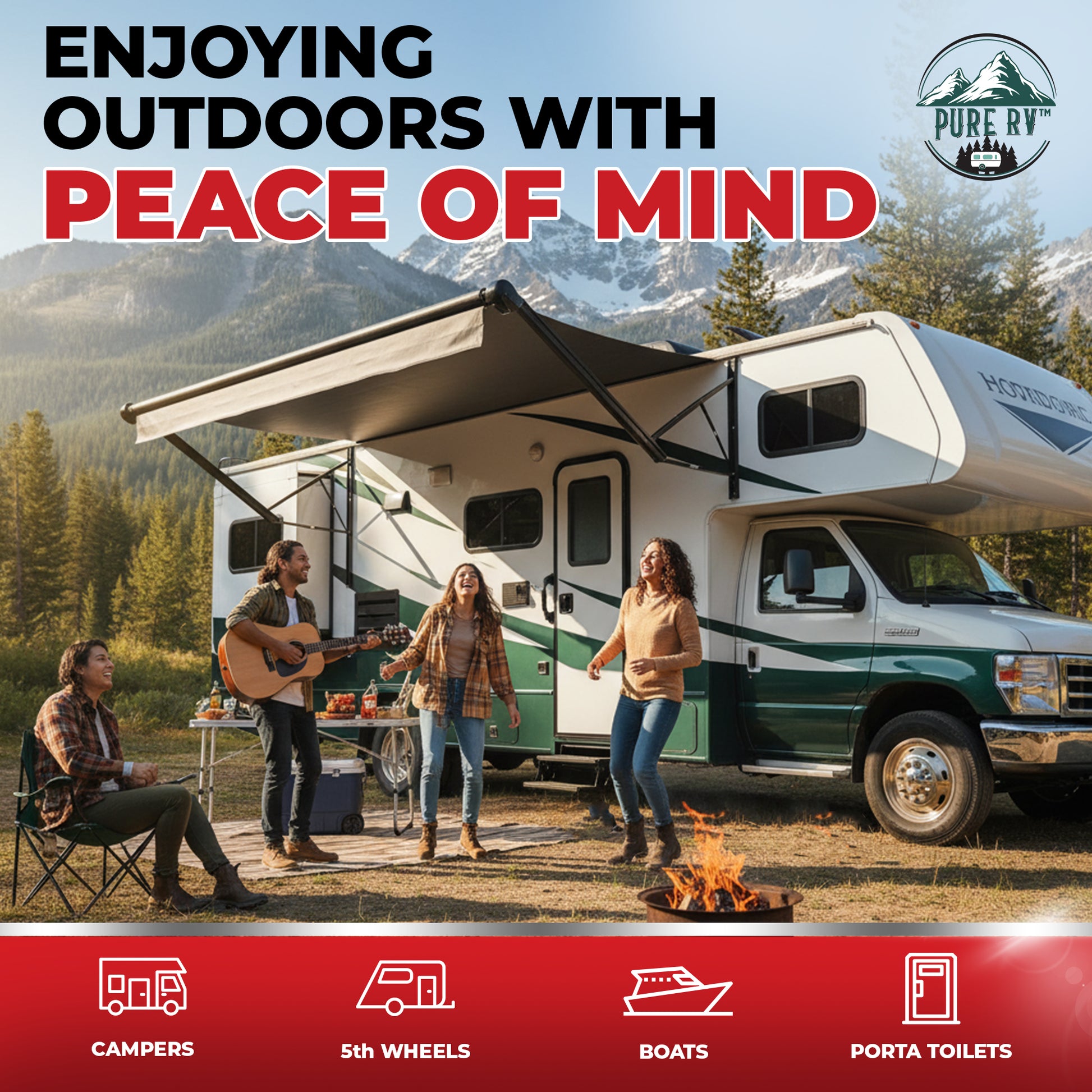 RV High-Performance Black Tank Treatment – Extra-Strength Formula for Waste, Odor & Sensor Reset – Septic Safe, Made in USA – 32 Doses (32 oz)