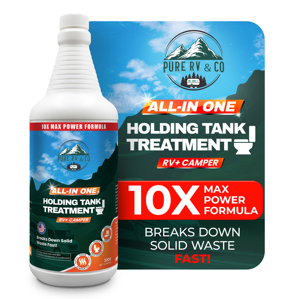 RV High-Performance Black Tank Treatment – Extra-Strength Formula for Waste, Odor & Sensor Reset – Septic Safe, Made in USA – 32 Doses (32 oz)