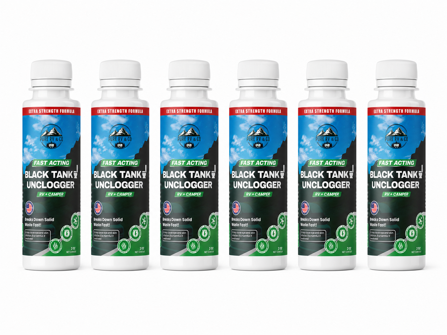 Pure RV Black Tank Unclogger, 2oz (Pack of 6)