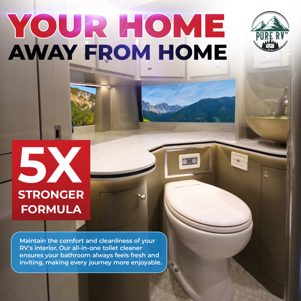 RV Toilet Bowl Cleaner – Easy-Squirt Bottle | 5× Stronger Stain Remover & Odor Eliminator | Sensor-Safe, Septic-Safe (32 oz) - Pure RV & Co