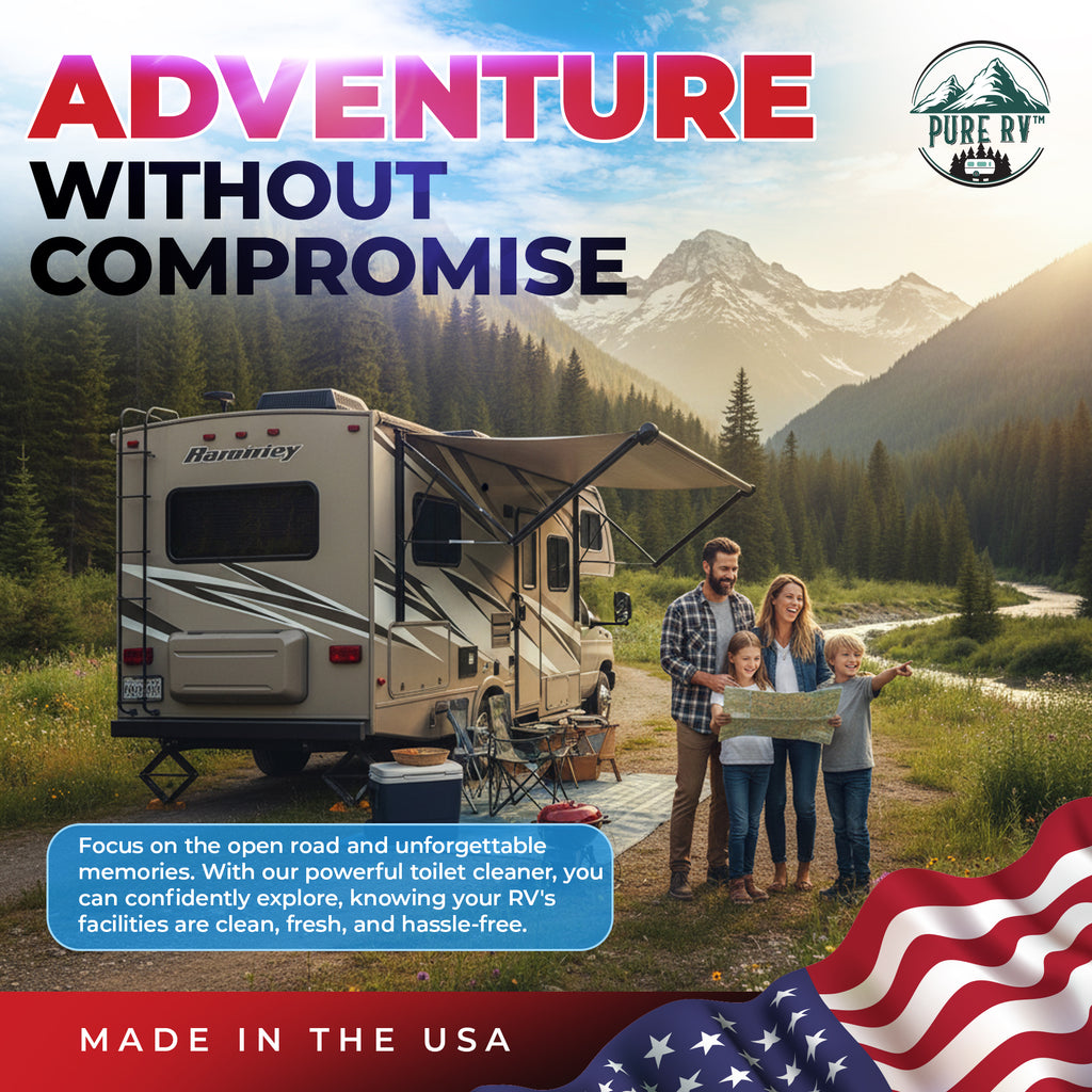 RV Toilet Bowl Cleaner – Easy-Squirt Bottle | 5× Stronger Stain Remover & Odor Eliminator | Sensor-Safe, Septic-Safe (32 oz) - Pure RV & Co