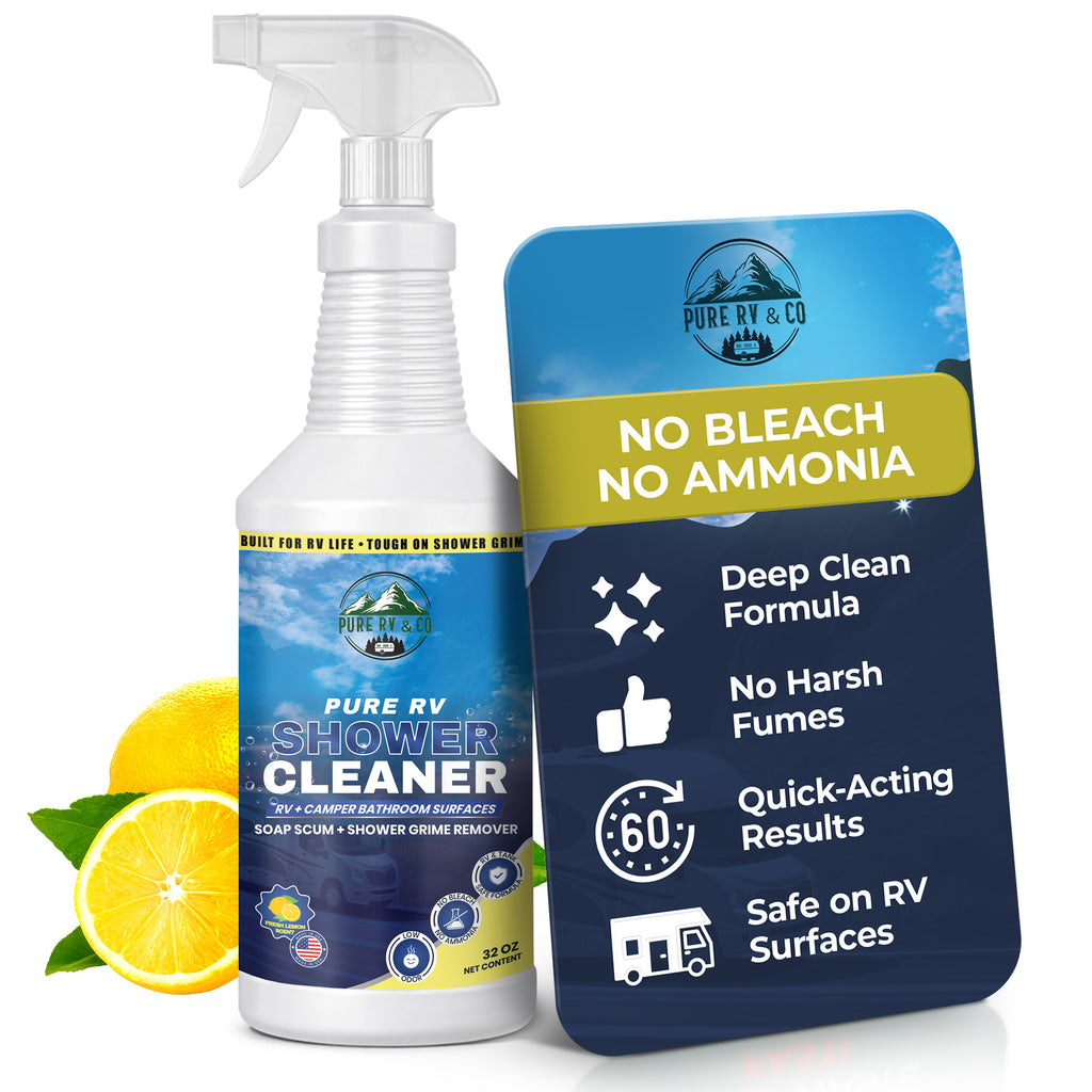 RV Shower Cleaner | Hard Water Stain & Soap Scum Remover, Citrus Scent (32 oz)
